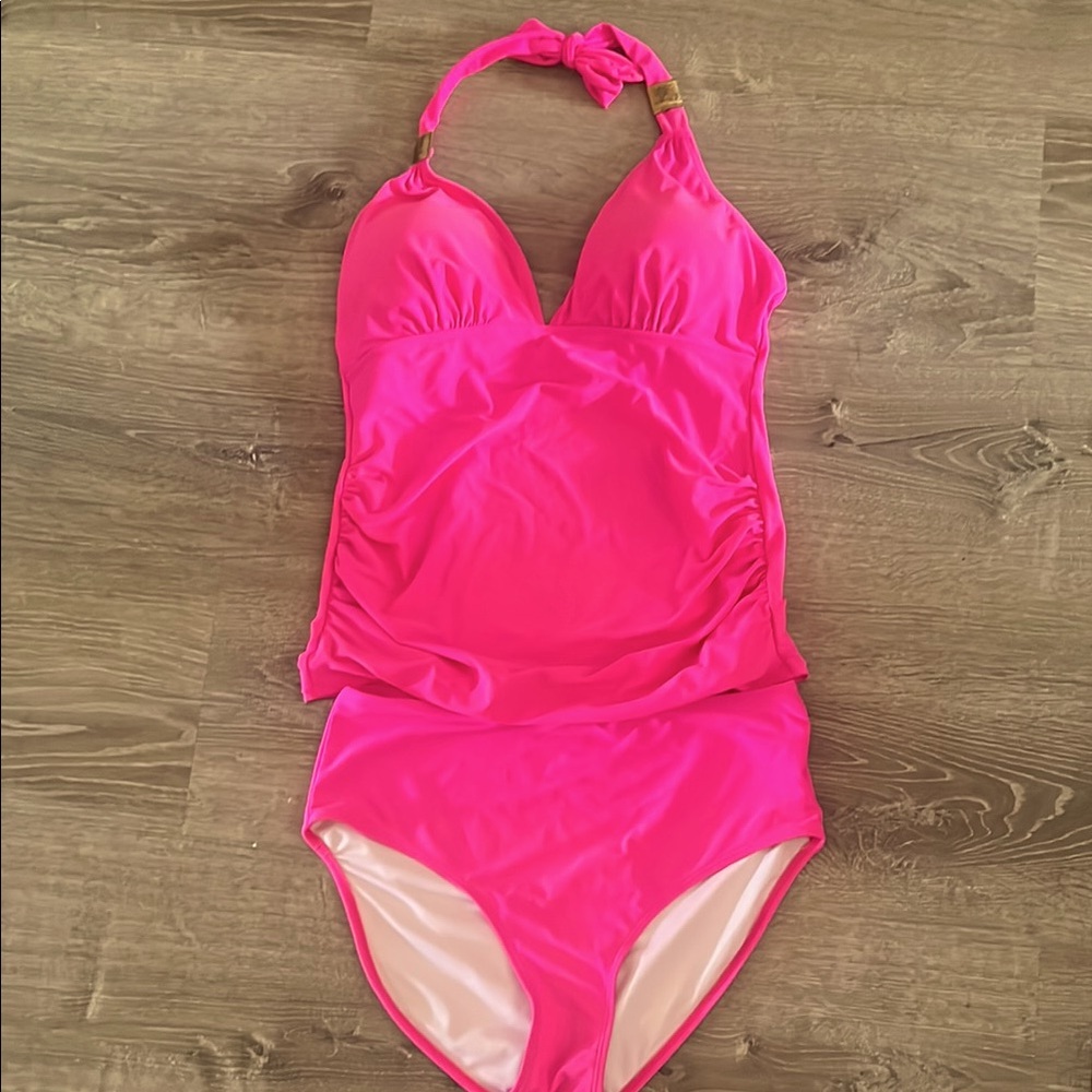 B2Prity Vibrant Pink Halter Swimsuit-M